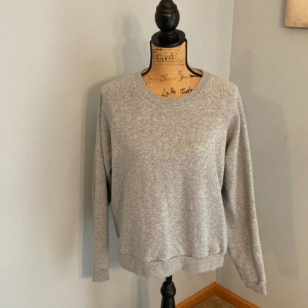 Rebecca Minkoff Gray Sweatshirt Women Size L with Arm & Back Snaps - Picture 2 of 13